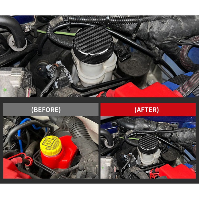 Brake Fluid - NCSMT製、本物のドライハードカーボンファイバー製ブレーキフルードリザーバーオイルキャップカバー。アバルト595、695（2012年～2024年式）、フィアット500、500C（2008年～2024年式）に適合。