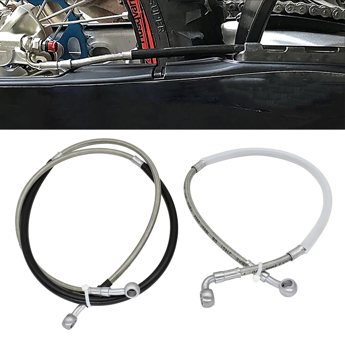 Motorcycle Brake Cable - オートバイのフロントまたはリアブレーキオイルホース、ktm 125、150、250、300、350、450、500、xcw、XCF-W、exc、EXC-F、sx、sxf、xc、xcf、6日 (2012-2024)