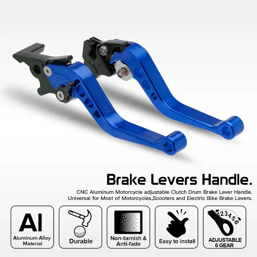 Brake Disc Motorcycle - ユニバーサルオートバイ用アルミ合金ハンドルバークラッチレバーATV折りたたみ調整式ディスクブレーキ油圧クラッチ