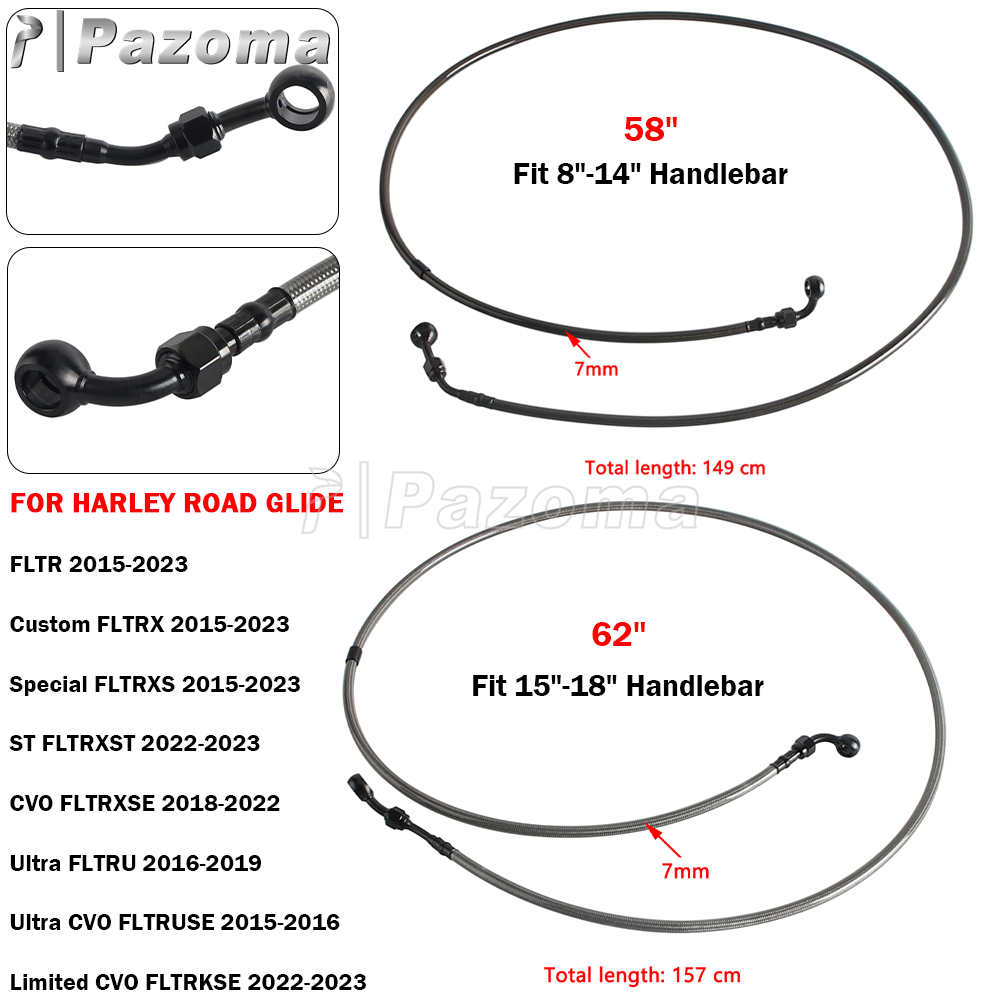 オートバイ拡張アッパーブレーキライン 149 センチメートル - Brake Line Motorcycle のレビューと価格