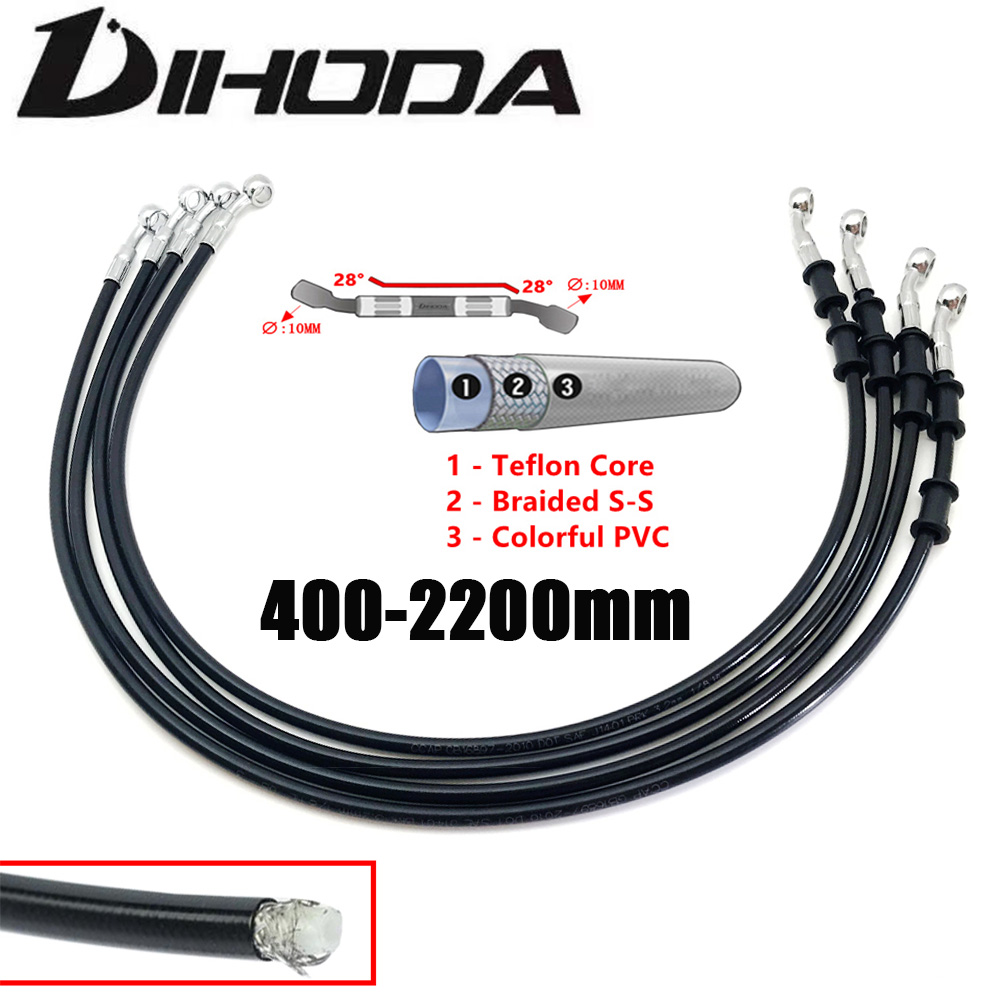 400-2200 ミリメートルオートバイ油圧ブレーキホースラ - Motorcycle Brake Cable のレビューと価格