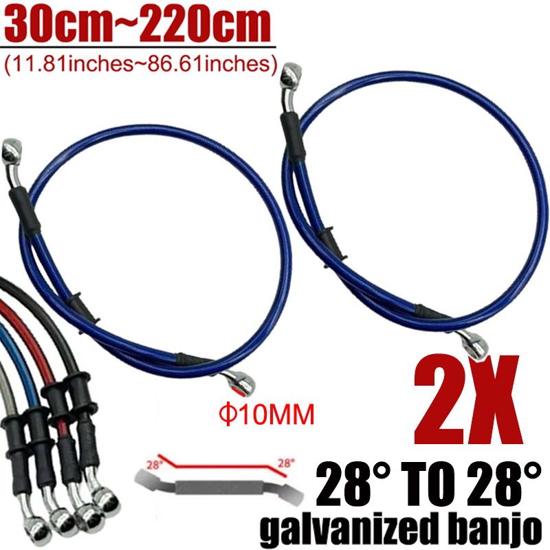 2X ユニバーサル 30cm-220cm 28 °   オー - Motorcycle Brake Cable のレビューと価格