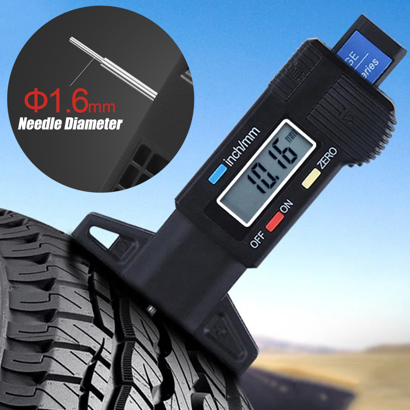デジタルオートバイ車のタイヤタイヤトレッド深さゲージメーター - Brake Caliper のレビューと価格