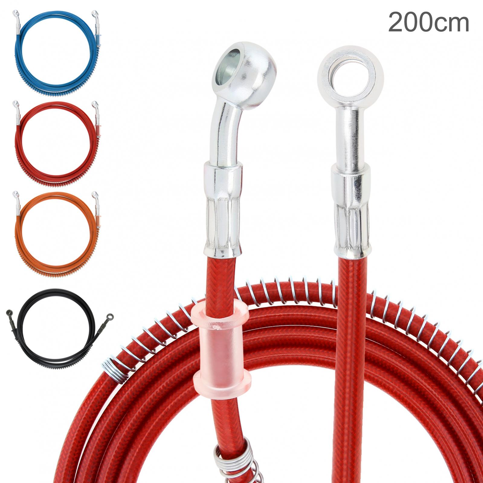 編組油圧ブレーキホース,200cm,ステンレス鋼ブレーキケー - Motorcycle Brake Cable のレビューと価格